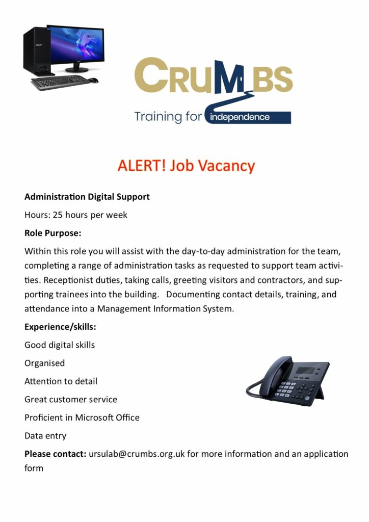 Part-time Job Vacancy - Administration Digital Support