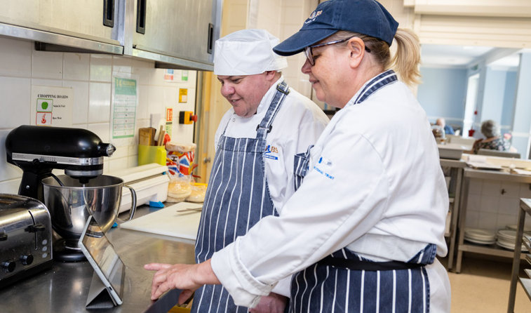 CRUMBS trainees learning about food preparation