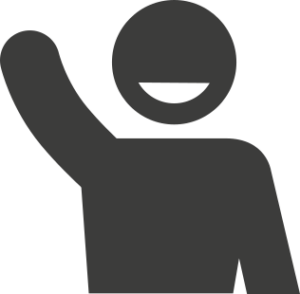 icon of person waving a greeting