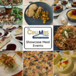 A selection of different foods dishes prepared at Showcase Meal events by The CRUMBS Project charity