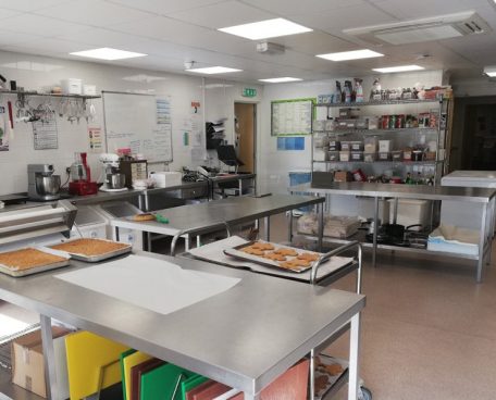 The bakery kitchen at the Crumbs training centre