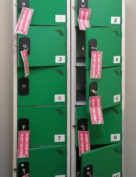 A locker in the changing room